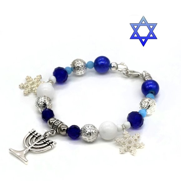 My Bead Emporium Jewelry - Bracelet with Hanukkah theme. Menorah.